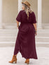plus-size-round-neck-half-sleeve-dress OhSoStyled - Sophia's Style-2